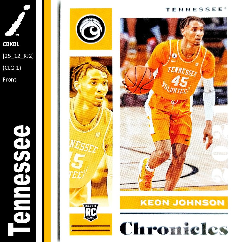 Tennessee Volunteers (Keon Johnson) - CBKBL [25_12_KJ2] - Rookie Card (RC)